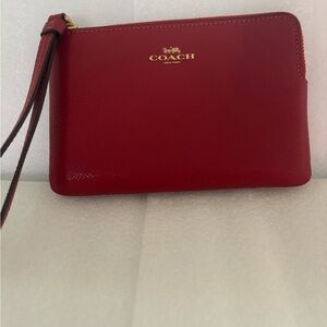 Coach saffiano leather wristlet